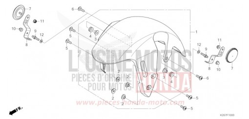 FRONT FENDER MSX125AN de 2022